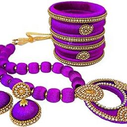 Trendy Red Silk Thread Necklace Set for Women-32