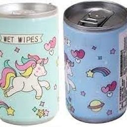 Wet Wipes Cane – Mini Portable Wet Wipes Tissue Cane Container for Face & Body Cleaning, 30 PCS, Adorable Unicorn Design for Kids & Women (Pack of 2) (Color As per Avalibility).-image-20