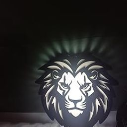 Lion Head Wall Art, 3D Metal Decor, Black Glitter Finish, Modern Design-image-11