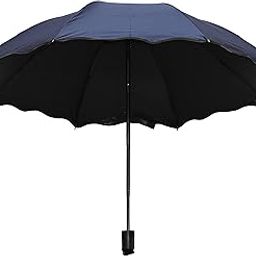 Water Magic Midnight Blue Umbrella : 3 Fold Anti UV Protection, Beautiful Umbrella-10