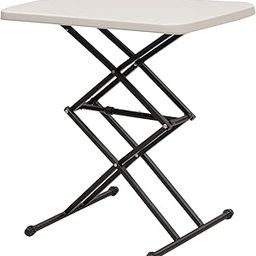 Supreme Furniture Scissor Multi-Purpose Foldable, Rectangle Plastic Table, Height Adjustable, Portable. for Study, Office, Work from Home, School, Living, Laptop, Bed (Cool-Grey)-image-68