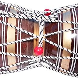 Snapnclap Damru Wooden Hand Percussion Handmade Indian Musical Instrument 8 inch Maroon-image-46