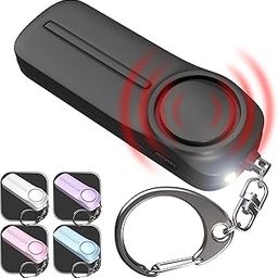 Emergency Personal Alarm Keychain – 130 dB Loud Siren Device with LED Light to Increase Safety – SOS Alert Self Defense Key Chain for Women, Men, Children, Elderly, and Joggers by WETEN, Black-image-24