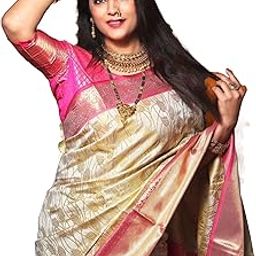 Women's Kanjivaram Soft Silk Banarasi Sarees With Blouse Piece For Women-picture-50