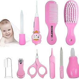 CARTXOMY Baby Grooming Kit, 10Pcs Newborn Baby, Toddler, Kids Care Accessories Set, Portable Infants Care Kit | Ideal for Travelling & Home Use (Set of 1), Multicolor-image-107