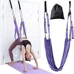 Deoxys Aerial Yoga Rope, Swing Straps, Leg Stretching Strap for Splits - Strong Anti-Gravity Training Equipment, Hammock Swing-picture-22