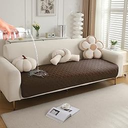 HOKIPO Waterproof + Anti-Slip + Quick Dry Sofa Seat Mats, Brown - Length 170cm (AR-5277-BR)-image-6