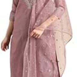 Women's Kurta Pant Dupatta Set with Unique Style Pink-image-1