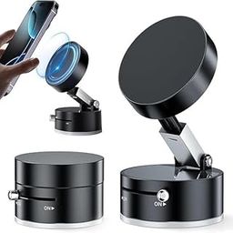 Primate Magnetic Car Mobile Holder for Dashboard Vacuum Suction Phone Holder Mount Hand Free Magnetic Cell Phone Stand with Strong Grip Shockproof Suction Cup Mount for Car Gym Office Table-image-68