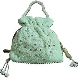 Traditional cool green colored potli-image-21