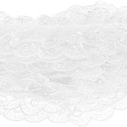 UJEAVETTE 10pcs Wedding Bridal Bouquet Lace Edge Collar Floral Flower Handle Holder-image-24