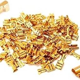 Aameria RO 200pcs 6mm Electrical (Lugs Thimmble pin) Wire Cable Thimble Lugs Crimp Terminal Female Spade Thimble for PCB, Automobiles, Bike, Speaker, RO Water Purifier, Appliances, AC Wire Connector-image-65
