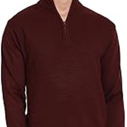 Winter Sweater - Full Sleeve Banded Collar Texture for Men (P_MSWT00044_Maroon)-image-25
