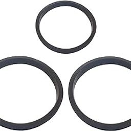 AtLoGs- Jar gaskets Suitable for "PANASONIC/National PANASONIC" Mixer Jars "1Small(9.8cm)+2Big(12.6cm)" (3 Units, Black)-32