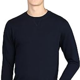 Men's Crew Neck Solid Pure Cotton Sweatshirt-image-47