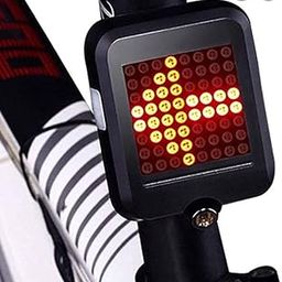 FASTPED®Oval Tail Light Kit Waterproof 64 LED Bike Headlight Front Flashlight LED Tail Light Rear Light Bicycle Light Cycling Accessories 64 LED Laser Wireless Tail Light Indicator Turn Signal Light-image-20