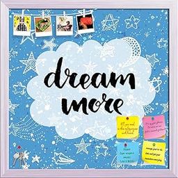 ArtzFolio Dream More | Bulletin Board Notice Pin Board | Vision Soft Board Combo with Thumb Push Pins & Sticky Notes | White Frame | 20 x 20 inch (51 x 51 cms)-21