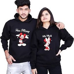 Couple Sweatshirts Cotton Warm Pullover Printed Girl Friend & Boy Friend Sweater - Pack of 2-image-10