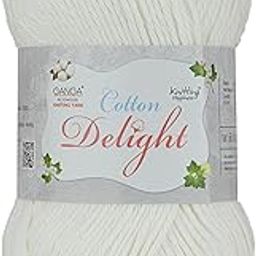 Surbhi Select Store presents Ganga Acrowools Cotton Delight Knitting Yarn, 100% cotton DK weight yarn. It has an excellent stitch definition and gives a matte finish to your knitted/crocheted summer/winter projects. Soft Hand Knitting Fancy Wool Ball Yarn to unleash creativity of Kniting and crochet. These soft wool balls can be used for Art & Craft, babywear, baby blanket, sweaters, ponchos, mufflers, socks, caps; threads works best with crochet hook needle; Avialable in multicolor (Pack of 1 ball = 100 grams).:; (COD002 - Off White)-9
