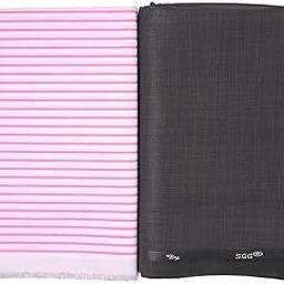 Men's Cotton-Blend Shirt & Poly Viscose Pant Unstitched Executive Fabric Combo Set with Gift Box: Pink Stripe Shirt 2.2 Meters and Pant 1.2 Meters (MFS-STR-48)-picture-28