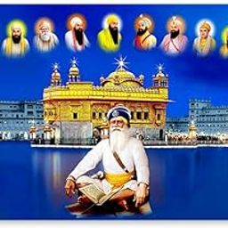 EVERCAREGIFTS Sikh Religious Ten Gurus Fridge Magnet Golden Temple Return Gifts Home Decoration Waheguru Spiritual Photo for Kitchen or Office Size 8.2 x 5.2 CM-image-67