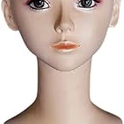 UJEAVETTE® Female Mannequin Head Manikin Head Bust for Wig Necklace Necklace Eyeglasses Style B-image-76