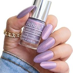 Debelle Gel Nail Lacquer Dainty Diana(Purple With Holo Shimmery)| Non Uv - Gel Finish |Chip Resistant | Seaweed Enriched Formula| Long Lasting|Cruelty And Toxic Free| 6Ml-image-11