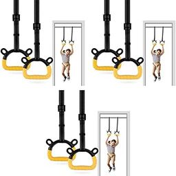 Proberos® 1 Pair Kids Gymnastic Rings 400 Kg Loading Robust Home Fitness Equipment Indoor Outdoor Pull-up Bar Exercise Adjustable 200 cm for Under 1.4M 3PCS-image-12