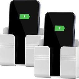 EN LIGNE Wall Mount Phone Holder Adhesive Wall Phone Mount Charging Stand and Remote Control Stand Multipurpose Socket Pocket Universal Deck Storage Box for Bedroom, Kitchen, Bathroom, Office (WP-2)-picture-13