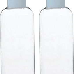 FUTURA MARKET 100ML Empty Bottle flip top cap Pocket Hand Sanitizer/Handwash/Beauty and Multiple Purpose (Transparent Bottle with White Cap)(PACK OF 2)-24
