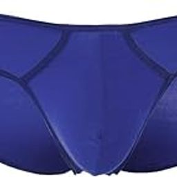 Men's Solid Polyester Spandex Thong Underwear-8