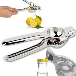 Clickkart -2 in 1 Stainless Steel Lemon Citrus Squeezer with Bottle Opener Best for Summer Season-(Pack of-1)-13