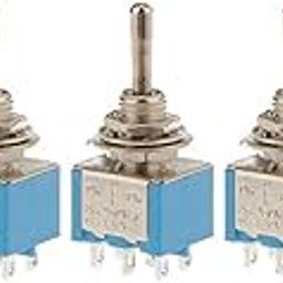 5 x On-Off-On Mini Toggle Switch Round Handle 6P Blue-picture-32