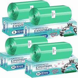 Crystal Premium Garbage Bags Green (Jasmine Fragrance) Scented - 19 x 21|Medium |120 count | 30 Pcs/Roll (Pack of 4)-picture-26
