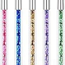 Double-Ended Acrylic Nail Brushes, 5pcs Set Including 7/9/11mm Liner Brush, Flat Brushes and Dotting Tools for Art Design (NBS2)-52
