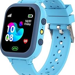 PunnkFunnk Q15 4G Sim Card SmartWatch for Kids, 1.44" HD Touch Screen Camera Photos Music Player Pedometer Alarm Clock Games Flashlight Gift for 4-15 Year Old Boys Toys for Kids Waterproof IP67(Blue)-picture-20