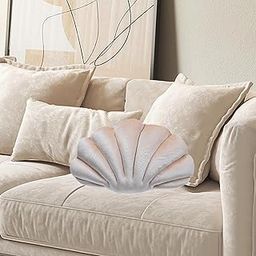 SECRET DESIREDecorative Throw Pillow Holiday Comfortable Car Dorm Bedding Seashell Pillow Khaki 46x33cm-image-79