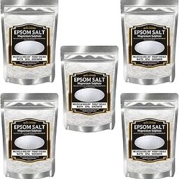 All Solutions Epsom Bath Salt Crystal And Bath | Pure & Natural | For Muscle Relief, Relieves Aches & Pain - 900gm, Granule | Pack of 5-6