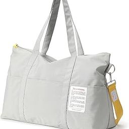 Cabin Bags Travel Bag Duffel Bag for Women and Men, Gym Bag Overnight Bag Weekend Bag Hospital Bag Sport Bag, Waterproof Carry on Luggage Beach Vacation Holdall Bag-Grey-image-50