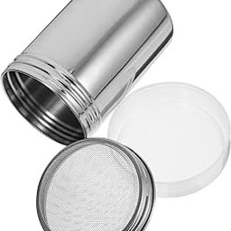 GLEAVI 1piece Stainless Steel Powdered Sugar Shaker Fine Mesh Duster Reusable Cocoa Dispenser for Baking Suitable for Cakes and Coffee Material Easy to Use Large-image-87