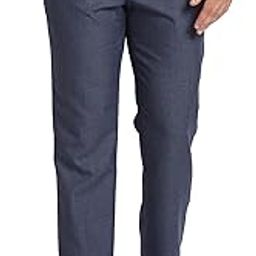 Men Smart Fit Houndstooth Pattern Poly Viscose Blend Pleatless Formal Trouser-6