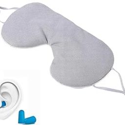 Eyes Mask & Sleeping Ear Plugs Set for Sleep, Meditation, Study & Bathing - 20 dB Noise Reduction for Adults & Kids – Perfect for Meditation, Study, Travel, and Relaxation (Eyes Mask Grey - 1 Pair Soft Foam)-picture-8