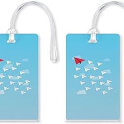 Aeroplan Luggage Tags, Bag Tag Travel Id Labels Tag for Baggage Suitcases Bags with Silicon- Ideal for Travel ( Pack of 2 )-image-87