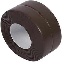 SHFTI Self Adhesive Caulk Strip Tape, Waterproof Sealing Tape for Kitchen Bathtub Bathroom Sink Shower Toilet Wall Edge Protector Floor Tape (3.8 cm x 3.2 metre) (PACK OF 1, BROWN)-image-33