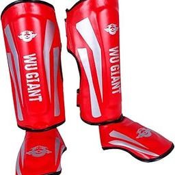 CALANDIS™ Shin Guards Adjustable Anti Slip Protective Leg for Taekwondo Shinguards MMA L Red | Shin Guards | Protective Gear | Boxing, Martial Arts & MMA-image-54