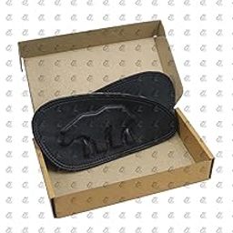 G-GANRAZO Black Tank Pad Genuine Leather for Royal Enfield Bear 650-31