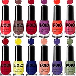 Volo Boss of Gloss Nail Polishes Set of 12 Pcs Infinite Collection(Red, Nude, Red, Plum, Coral, Pink, Red, Yellow, Blue, Peach,Purple, Green) 60 ML-59