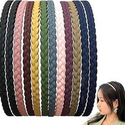 6Pcs Elegant Twisted Braid Plastic Headbands Set - Cute Non-Slip Teeth Hairbands for Women, Solid Color Dress Up Accessories-image-11