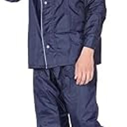 100% Waterproof Polyester Double Layer Standard Length Raincoat For Men Bike with Pants, Adjustable Hood-image-49