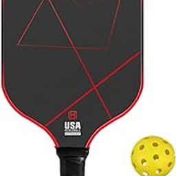 TRENDYNEST Pickleball Paddle Portable with 2 Pickle Balls for Practice Beginners Indoor Red | Racquets | Tennis-image-33
